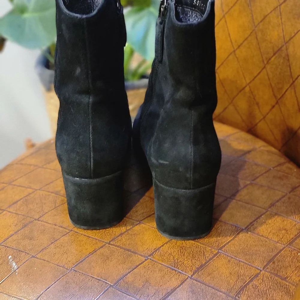 Aquatalia Suede Ankle Boots 9.5 Black - Picture 5 of 6